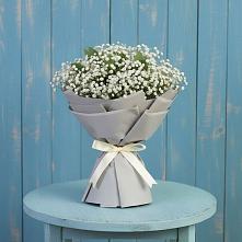 Букет Белые гипсофилы в Малошуйке Букет цветов из:  Гипсофила в Малошуйке
