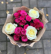 Букет цветов из:  Розы #REPLACE_PRED# Малошуйке