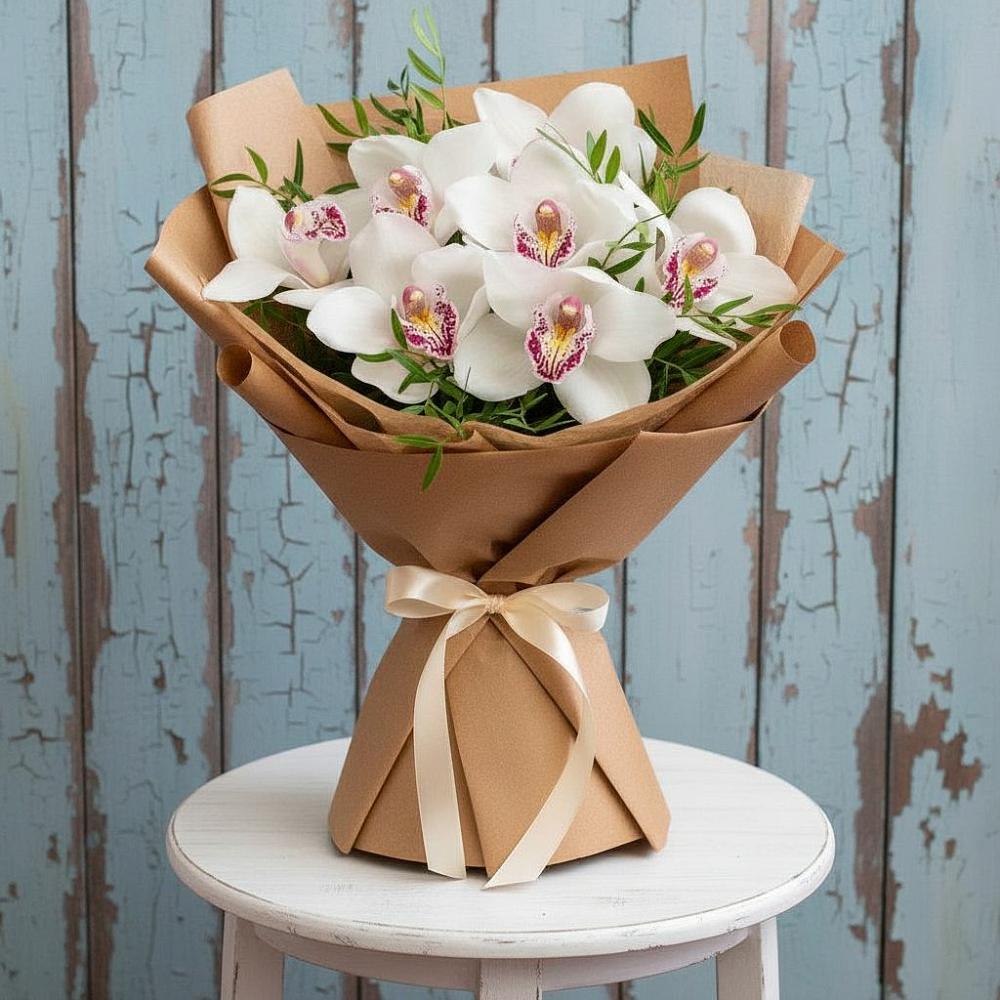 Букет цветов из: Орхидеи и Розы в Малошуйке