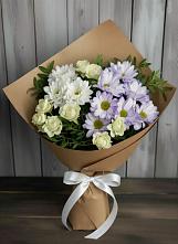 Букет цветов из:  Хризантемы и Розы #REPLACE_PRED# Малошуйке