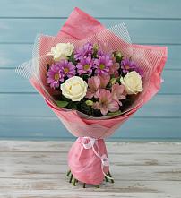 Букет цветов из:  Герберы #REPLACE_PRED# Малошуйке
