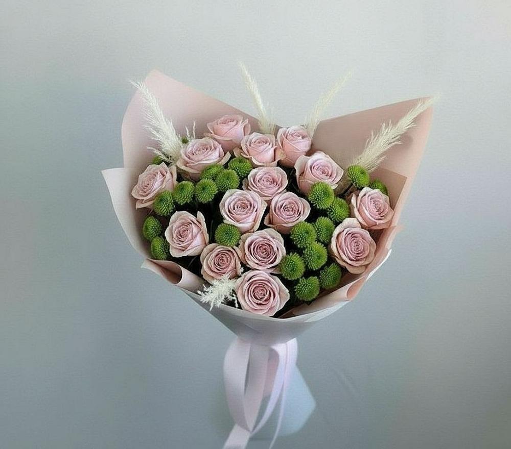 Букет цветов из: Розы и Хризантемы в Малошуйке