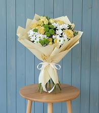 Букет цветов из:  Хризантемы и Розы #REPLACE_PRED# Малошуйке