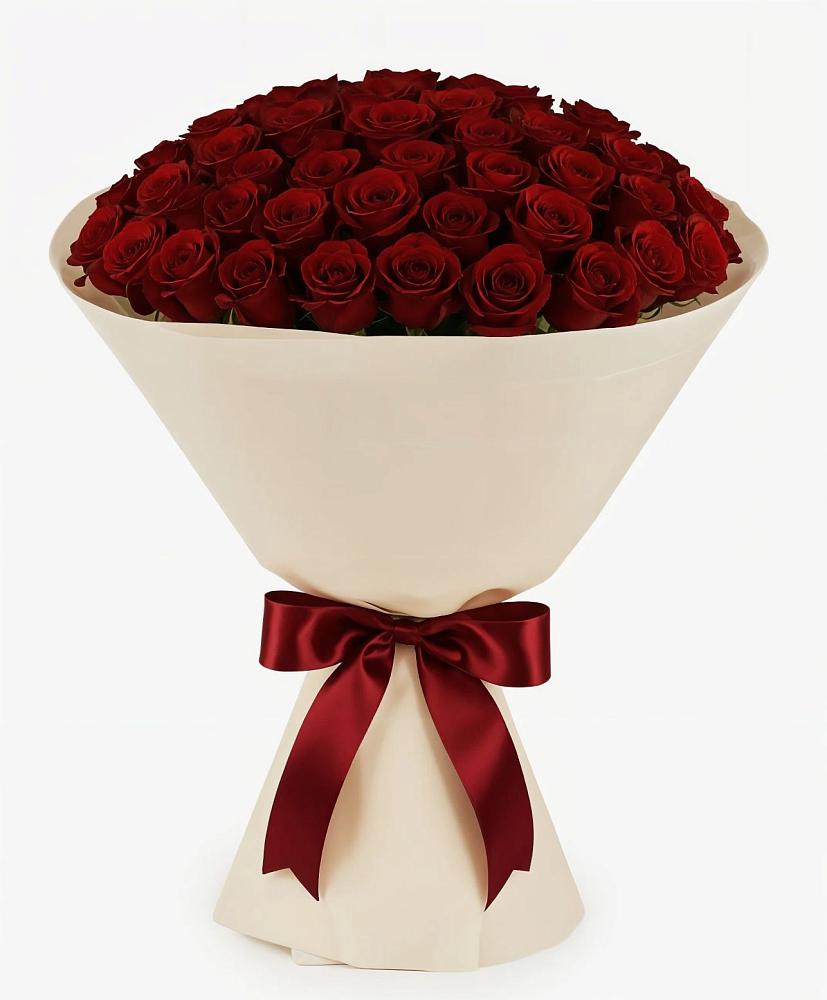 Букет 101 Бордовая роза Блэк Бакарра в Малошуйке