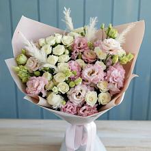 Букет цветов из:  Альстромерии и Розы #REPLACE_PRED# Малошуйке